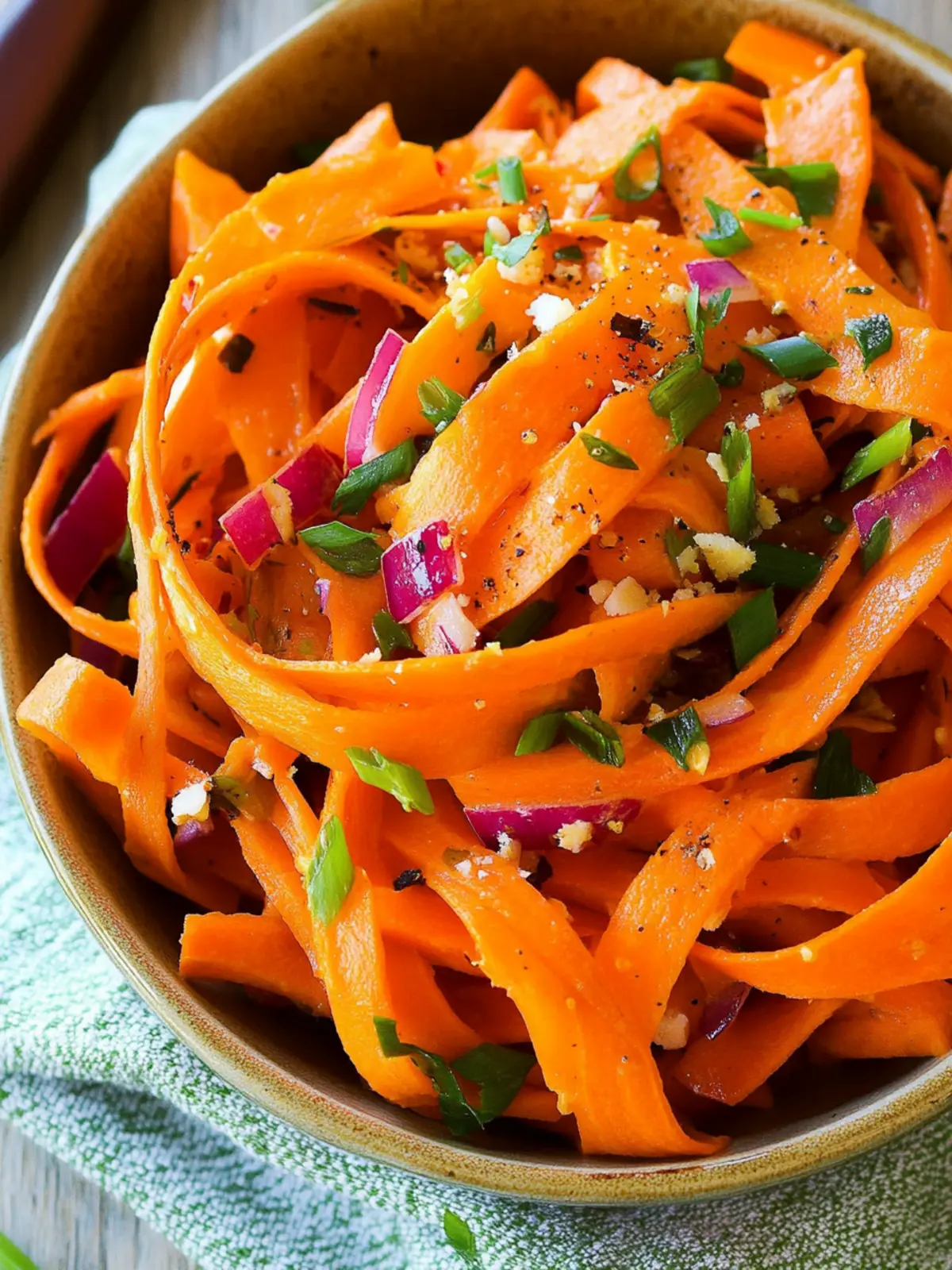 Carrot ribbon salad recipe