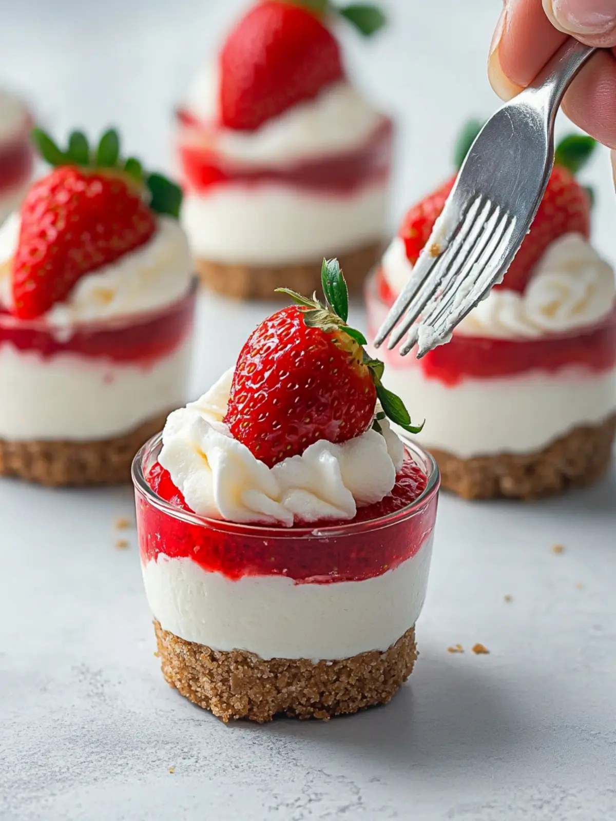 No-Bake Strawberry Cheesecake Cups