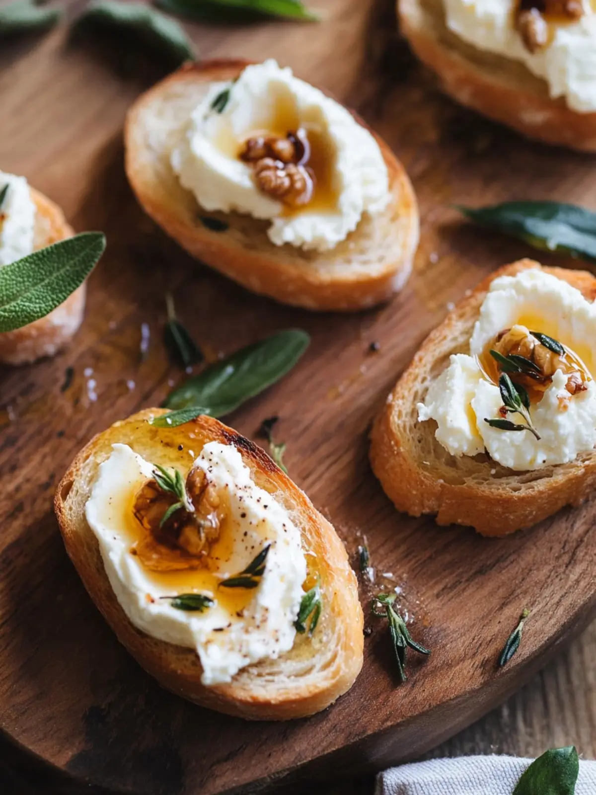 Whipped Feta & Hot Honey Crostini