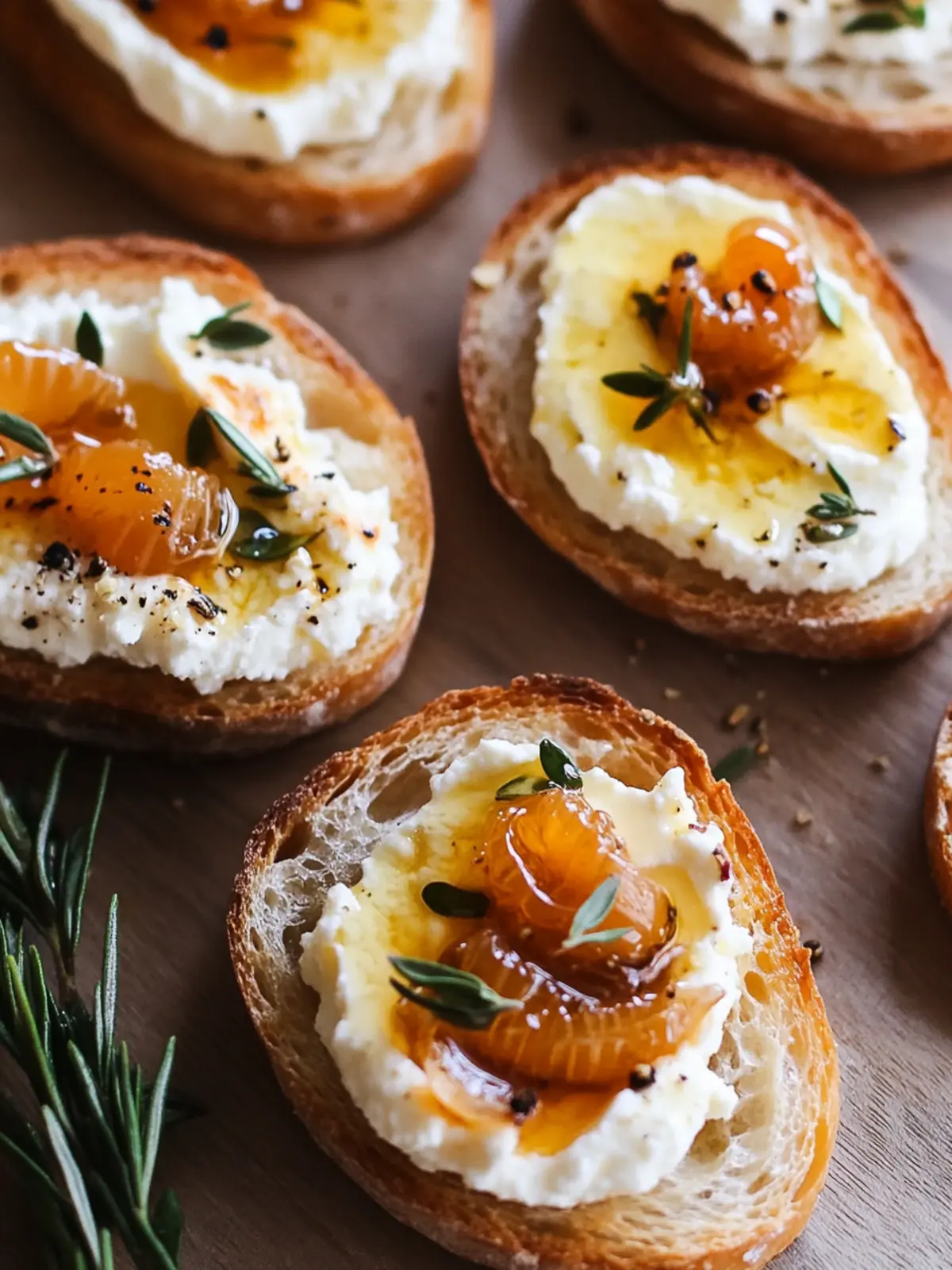 Whipped Feta & Hot Honey Crostini