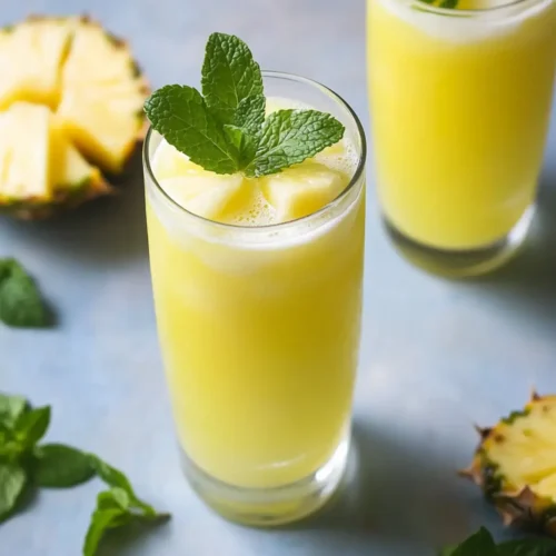 Pineapple Mint Agua Fresca