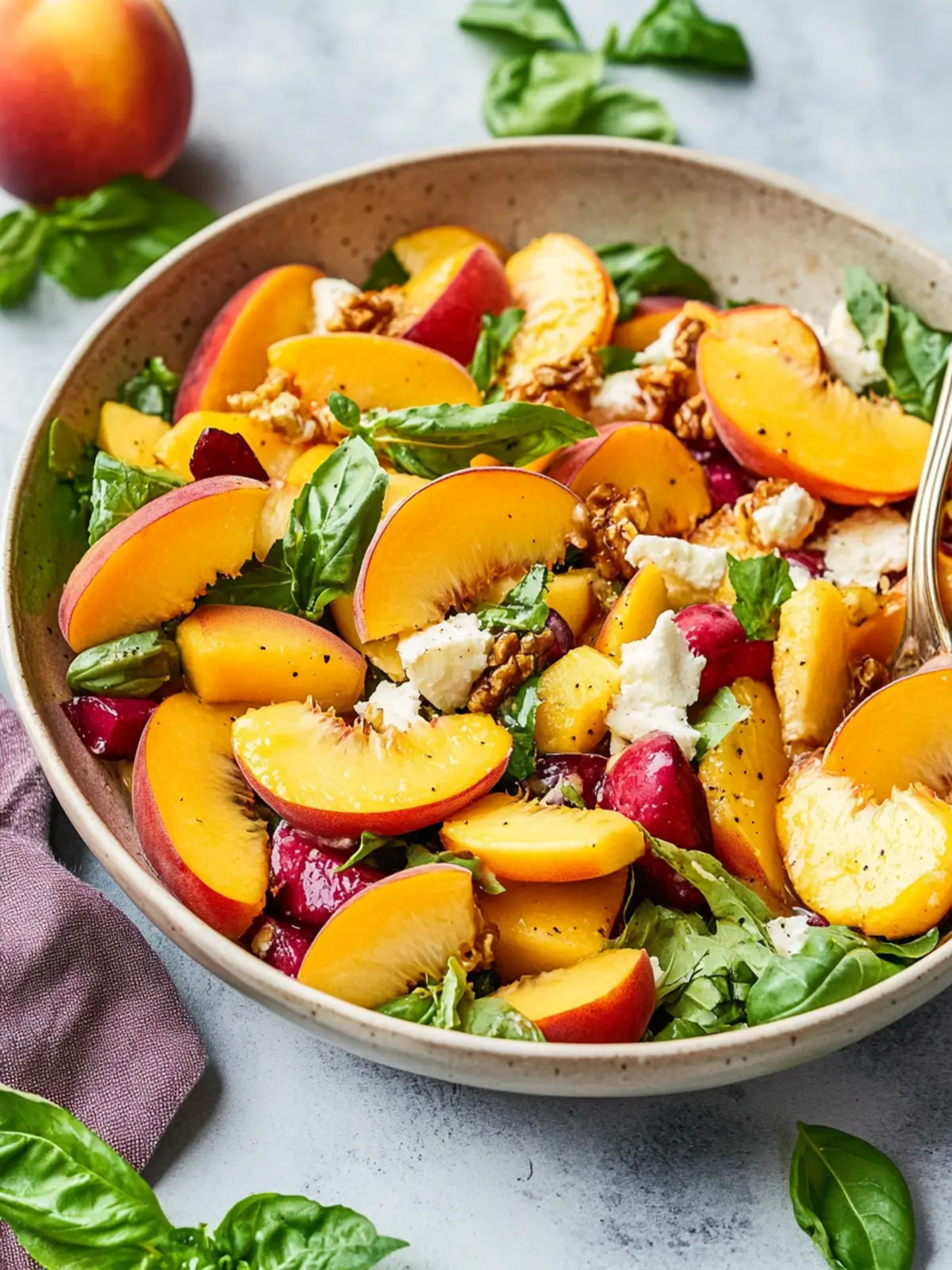 Peach salad recipe