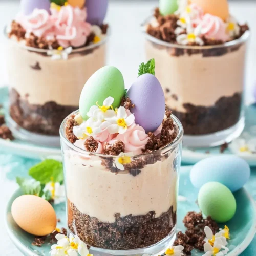 Easter Pudding Dirt Cups