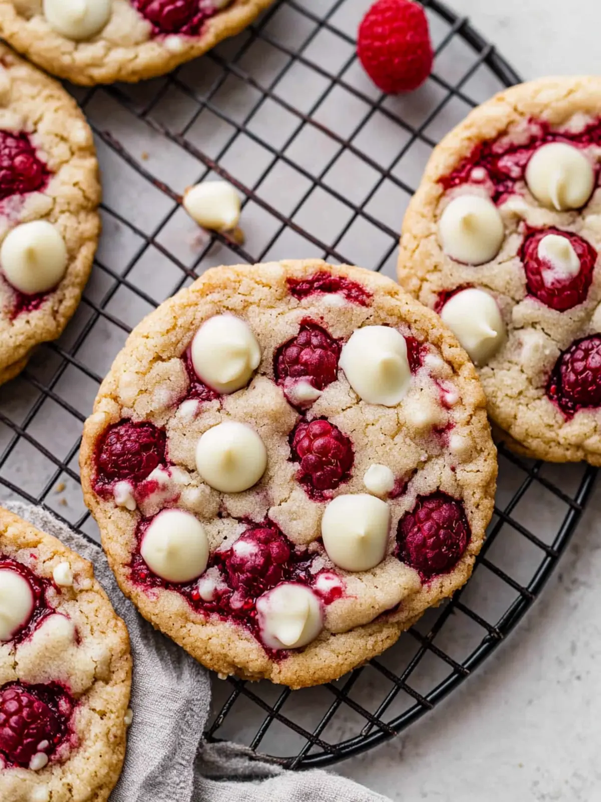 White Chocolate Raspberry Cookies