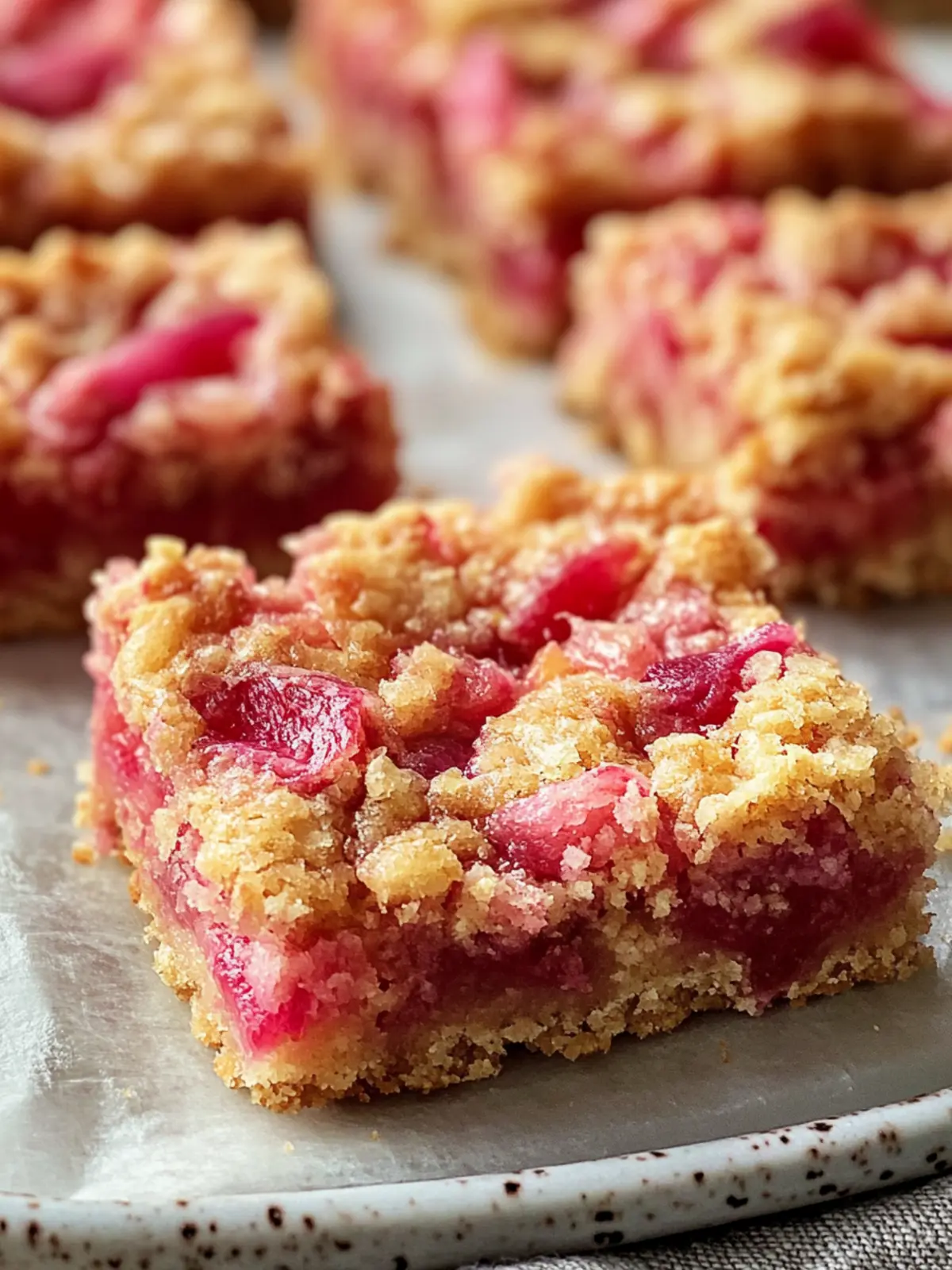 Rhubarb bars recipe