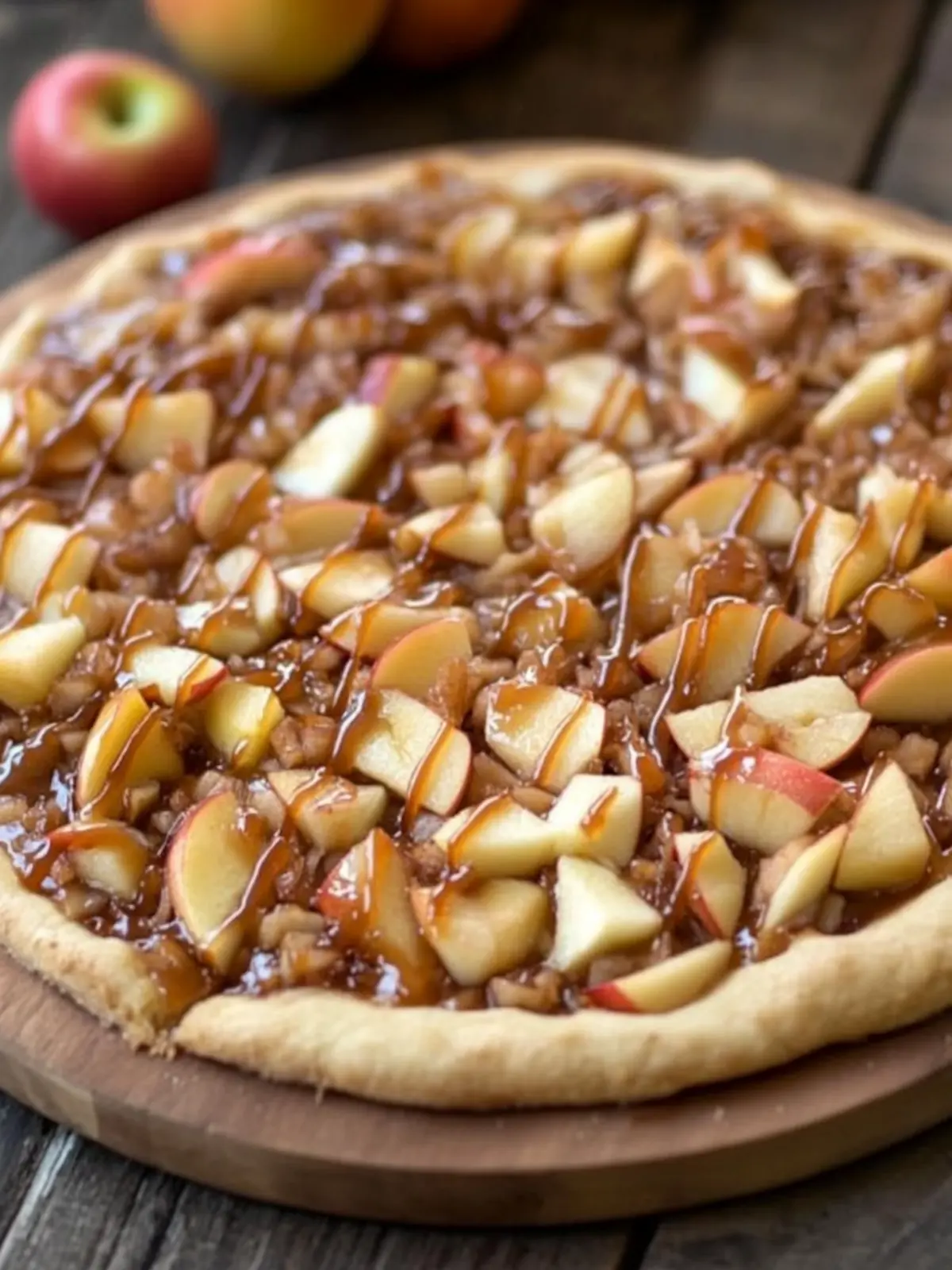 Caramel Apple Dessert Pizza