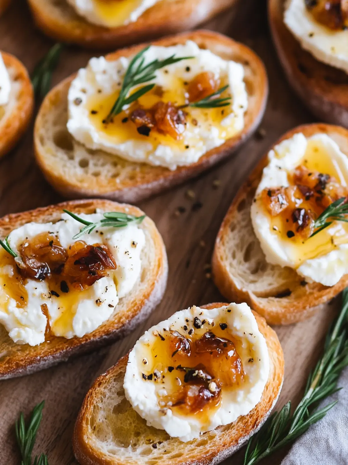 Whipped Feta & Hot Honey Crostini