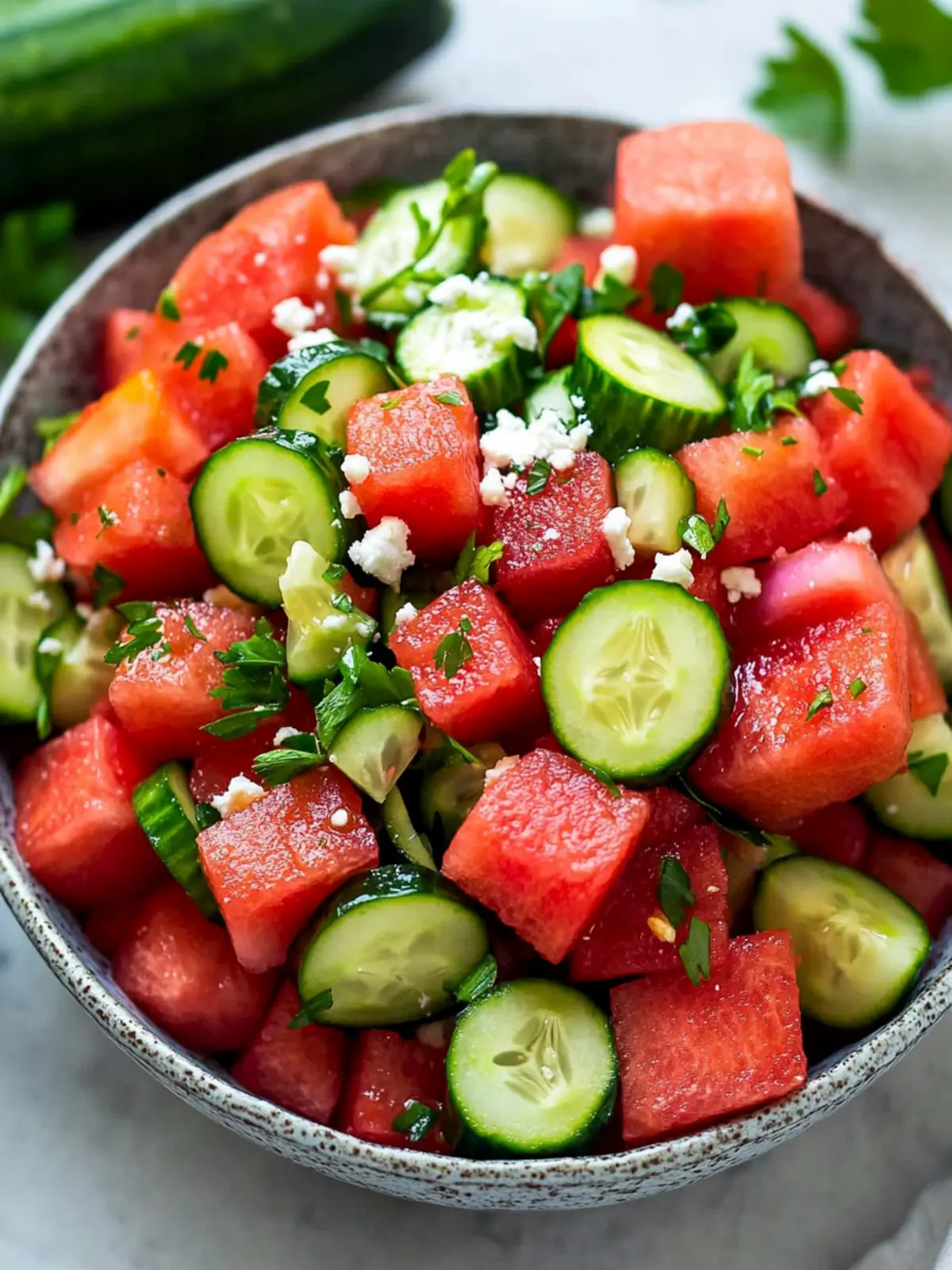 watermelon cucumber salad