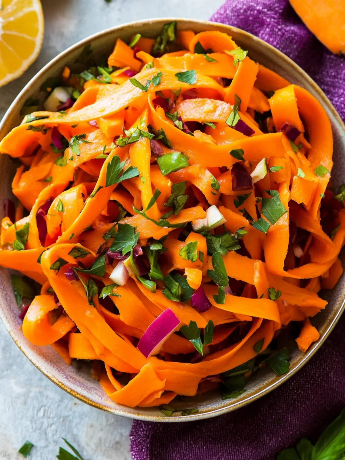 Carrot ribbon salad recipe