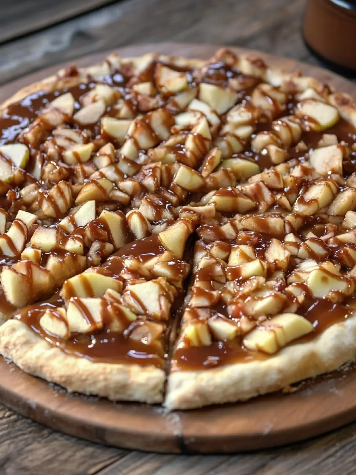 Caramel Apple Dessert Pizza