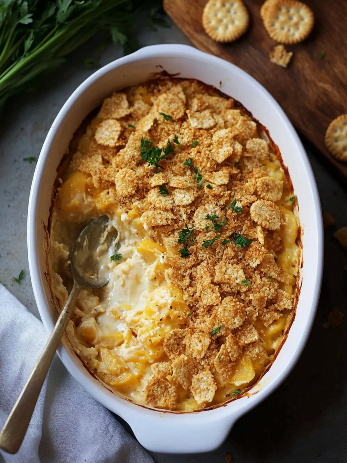squash casserole with ritz crackers