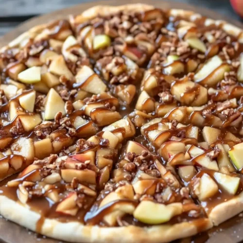 Caramel Apple Dessert Pizza