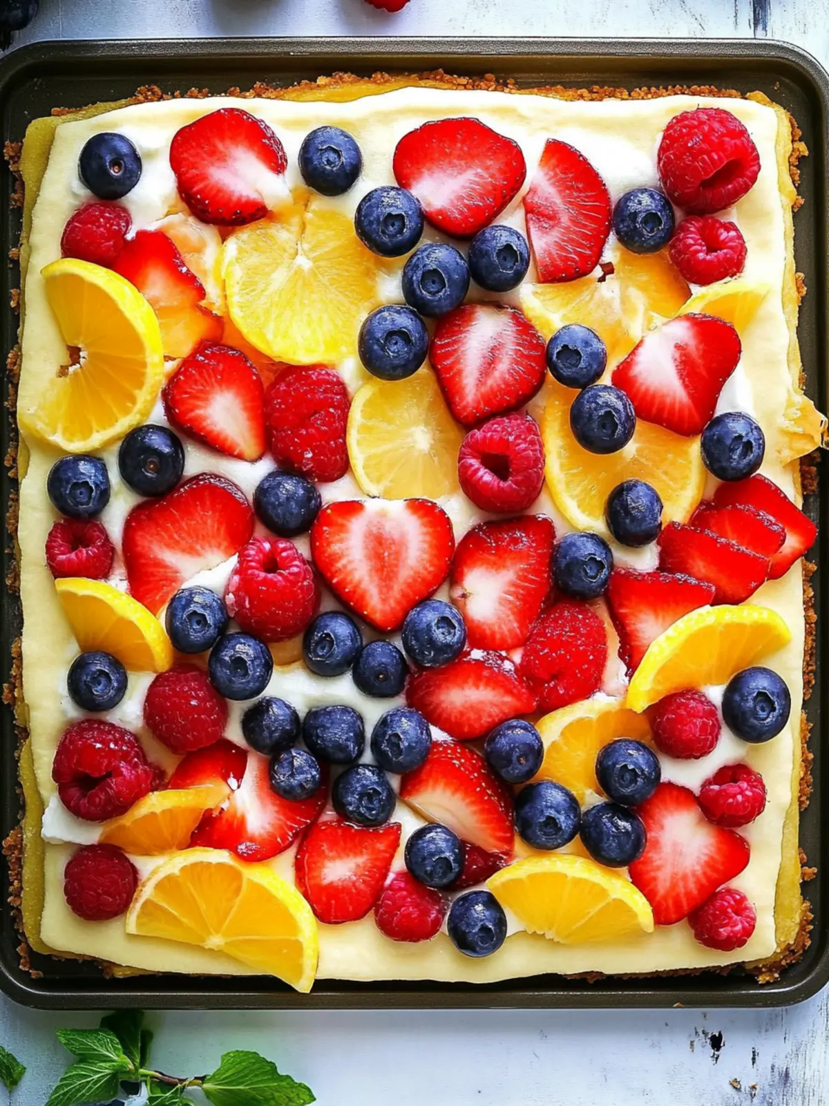 Fruit Pizza Summer Dessert