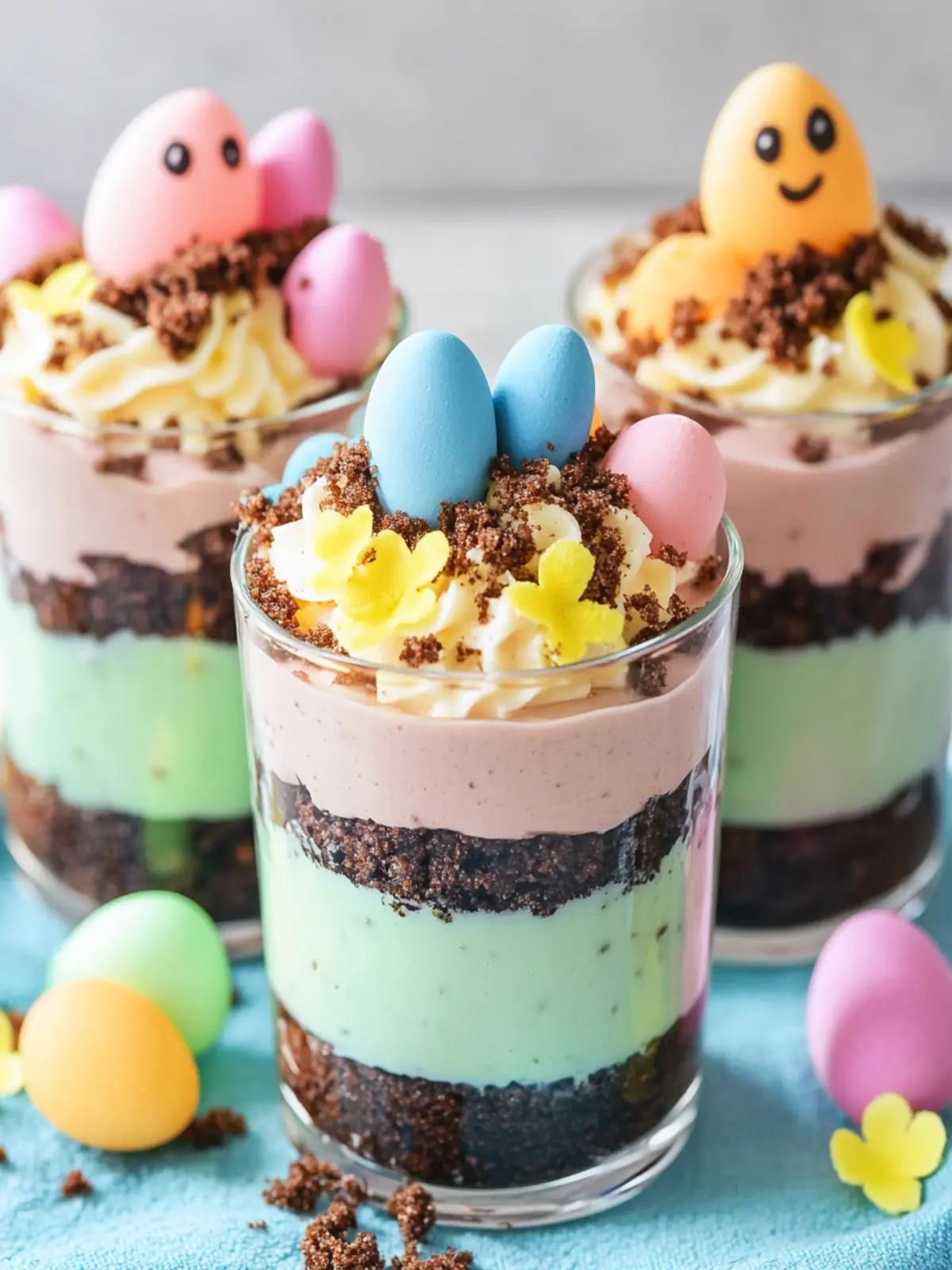 Easter Pudding Dirt Cups