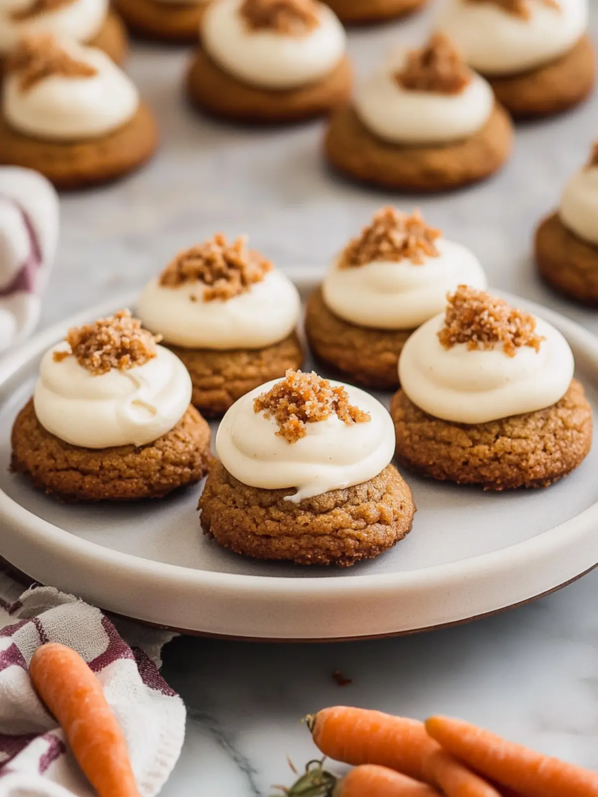 Carrot Cake Cookies with Cream Cheese Frosting