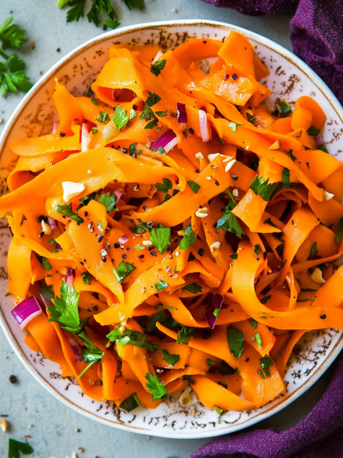 Carrot ribbon salad recipe