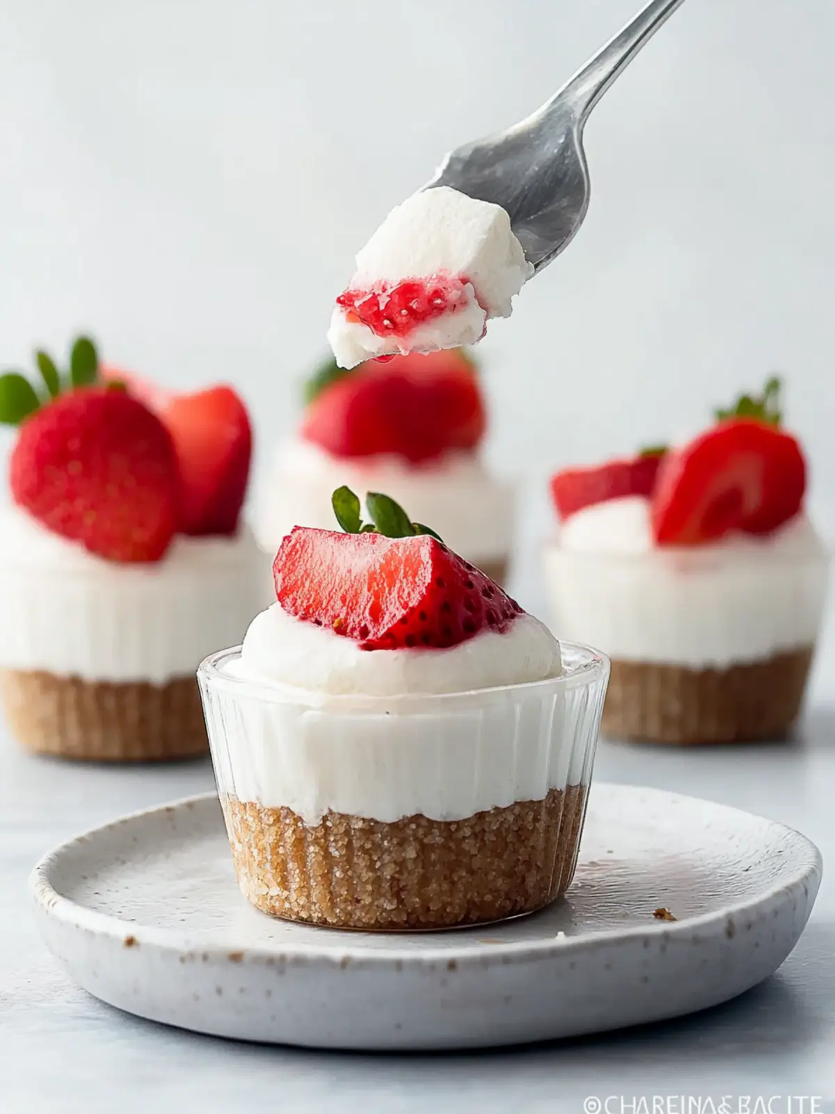 No-Bake Strawberry Cheesecake Cups
