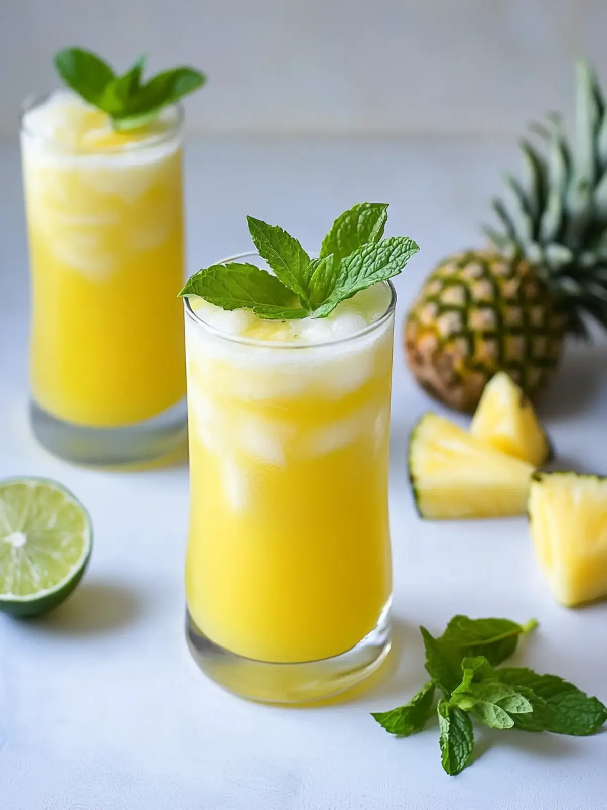 Pineapple Mint Agua Fresca