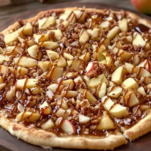 Caramel Apple Dessert Pizza