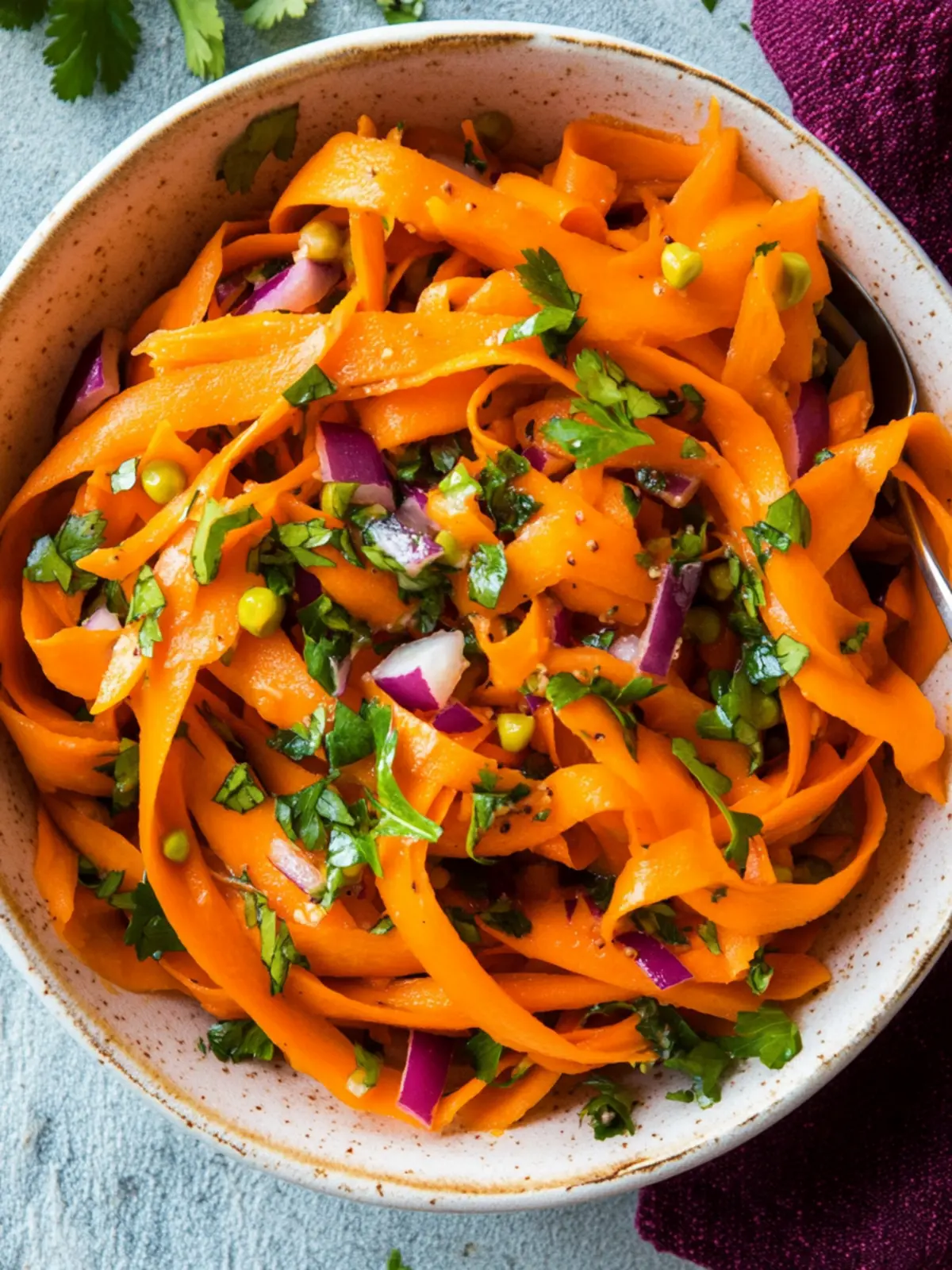 Carrot ribbon salad recipe