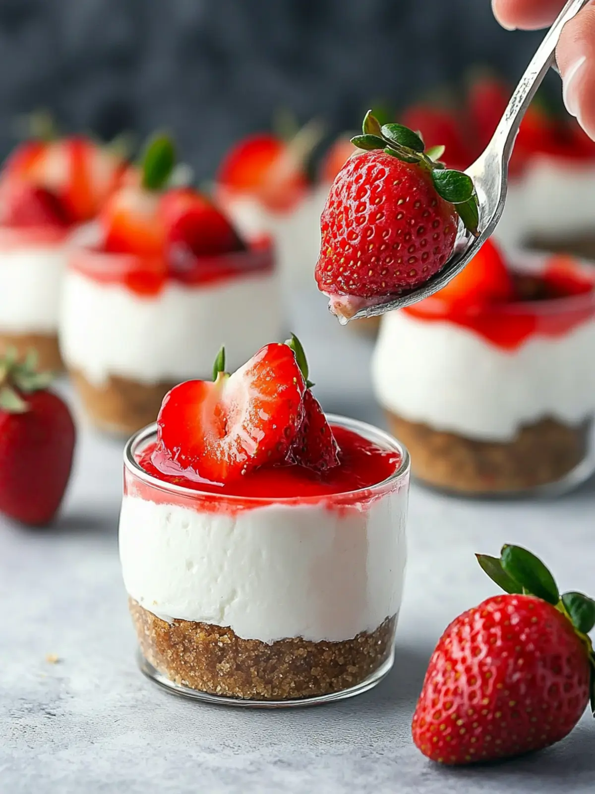 No-Bake Strawberry Cheesecake Cups