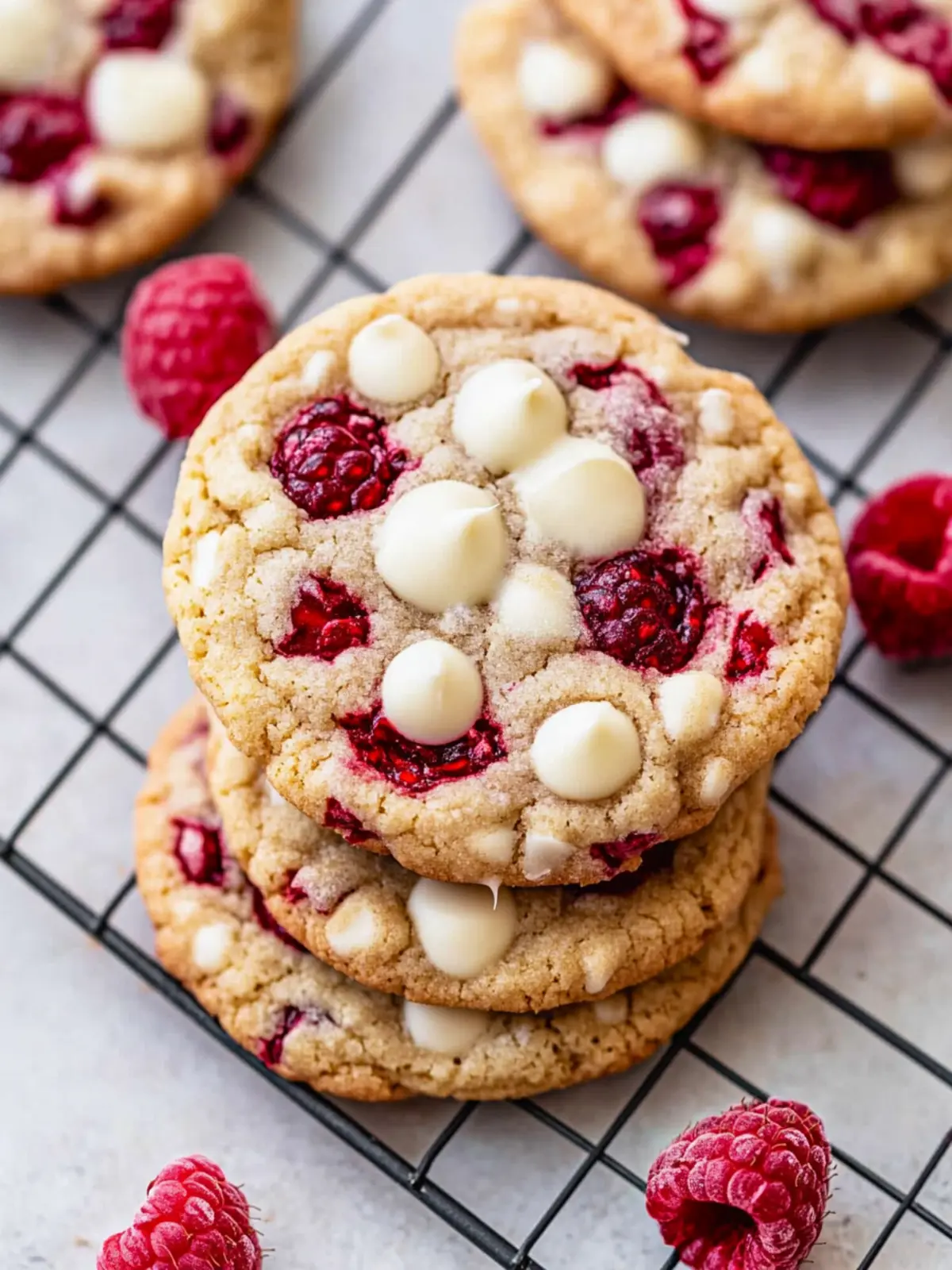 White Chocolate Raspberry Cookies