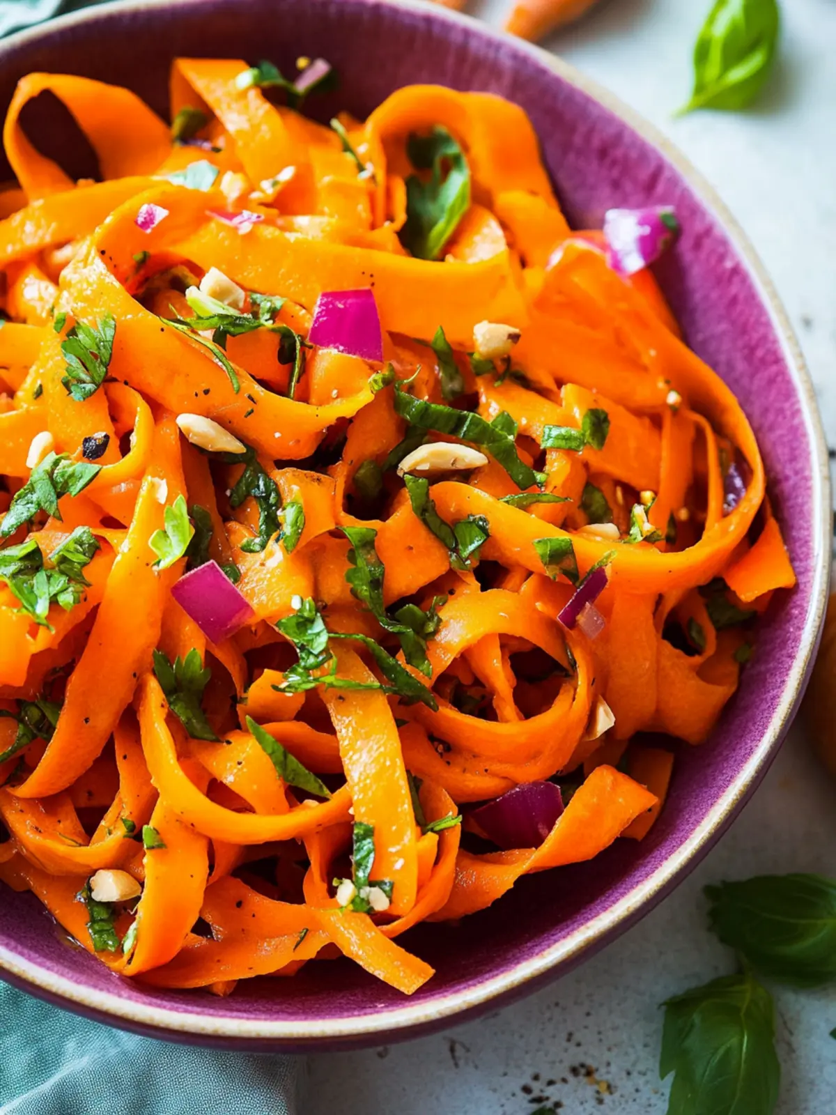 Carrot ribbon salad recipe