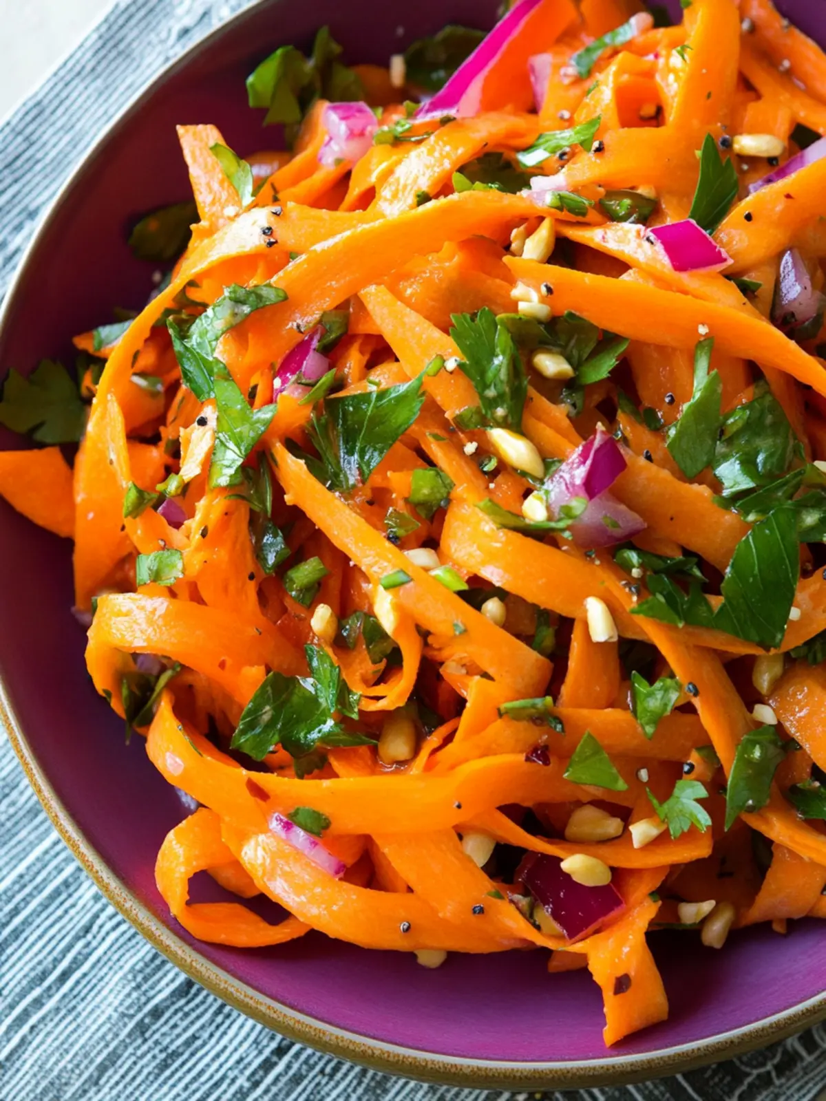 Carrot ribbon salad recipe