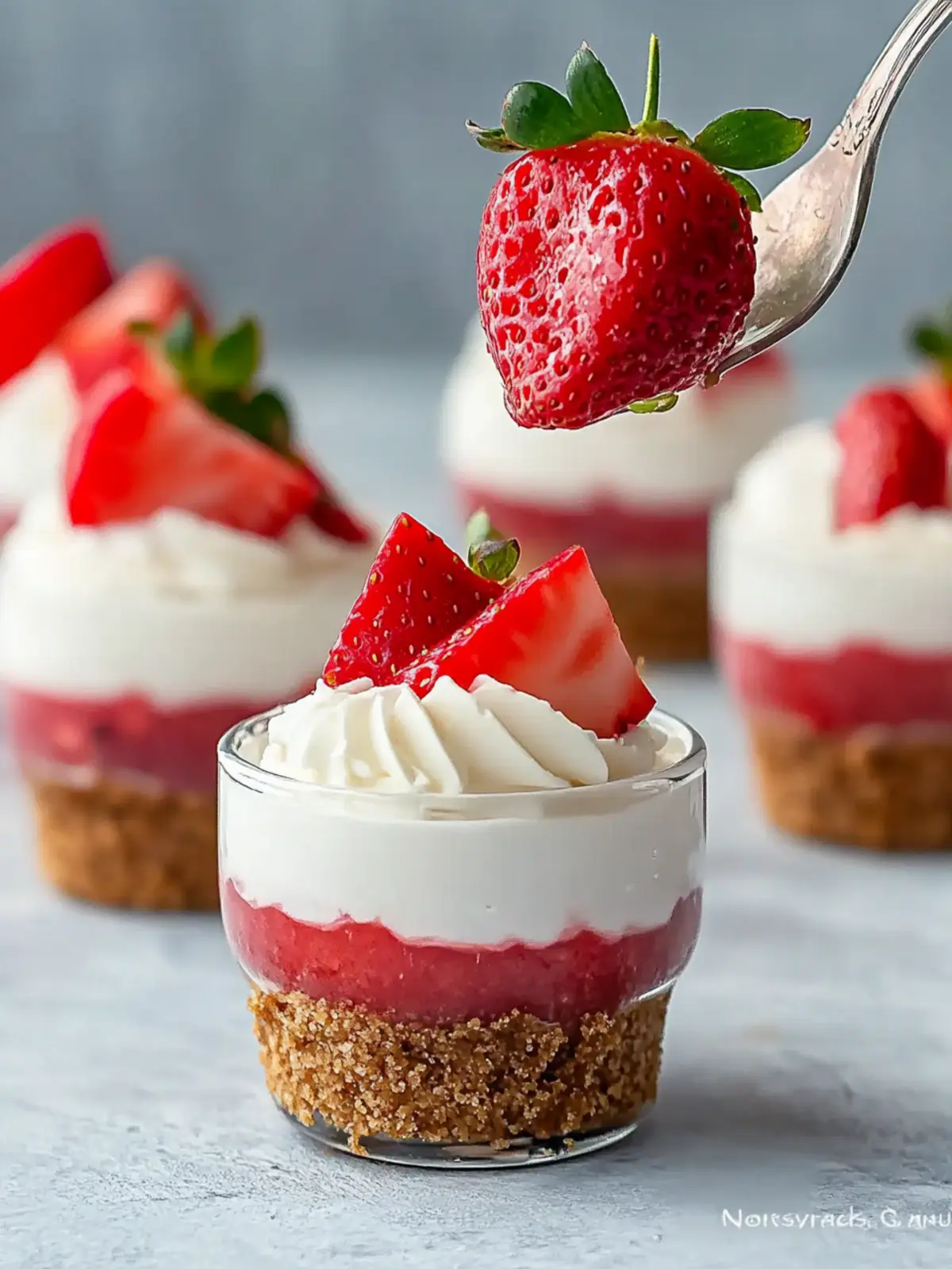 No-Bake Strawberry Cheesecake Cups