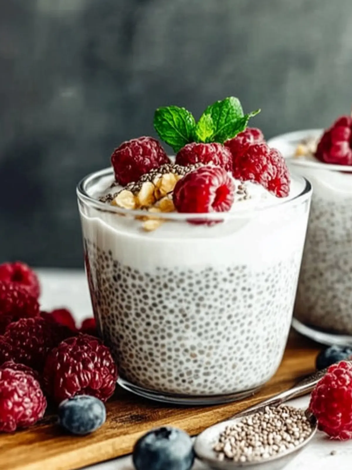 chia seed pudding with yogurt