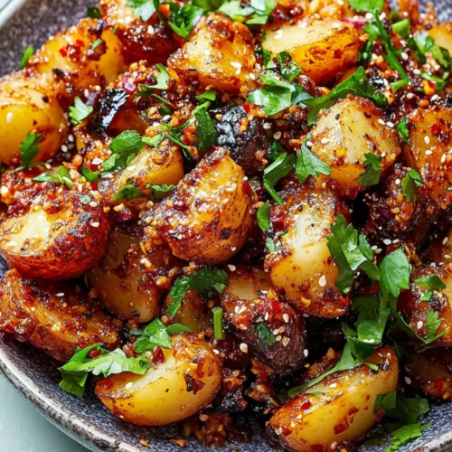 Crispy Gochujang Potato Salad