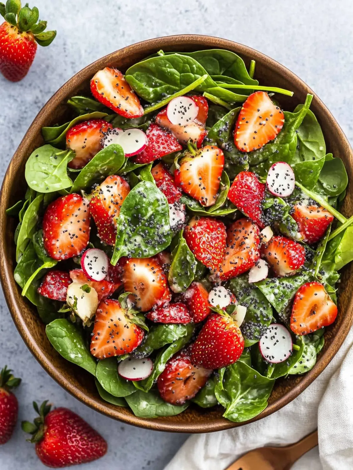 Strawberry Spinach Salad with Poppyseed Dressing
