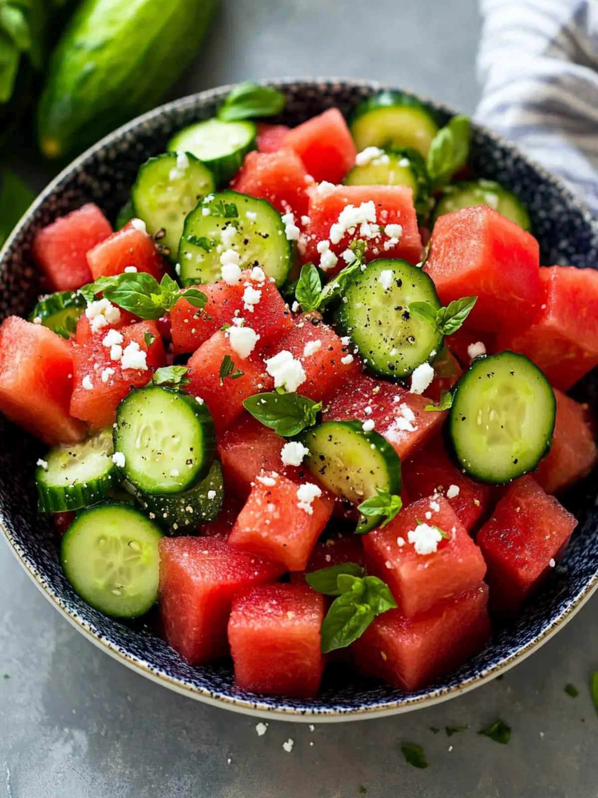 watermelon cucumber salad