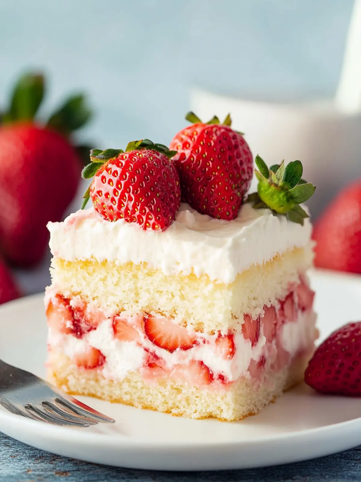 strawberry poke cake