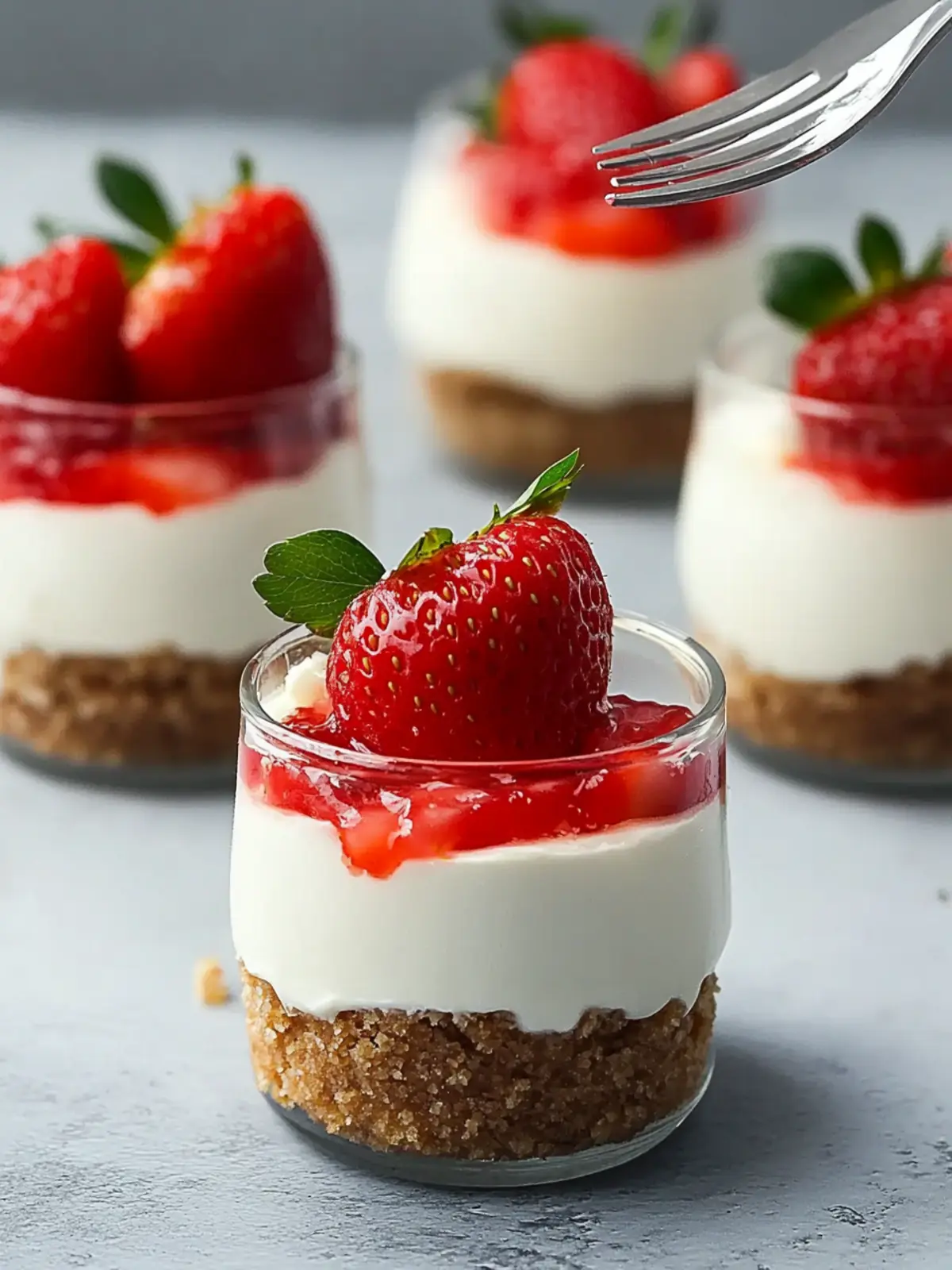 No-Bake Strawberry Cheesecake Cups