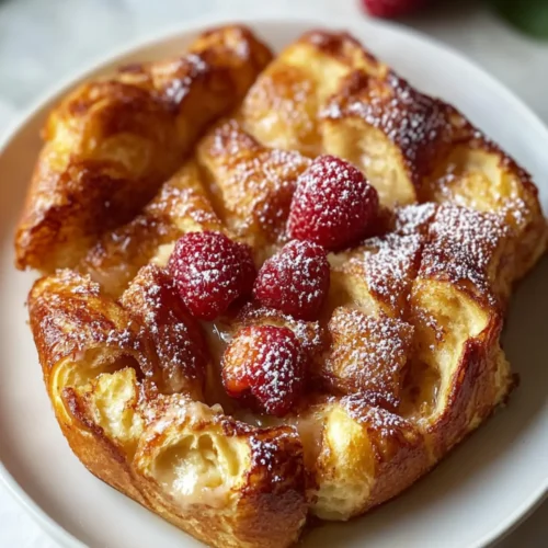 Croissant french toast casserole