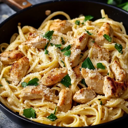 Healthy Garlic Parmesan Chicken Pasta