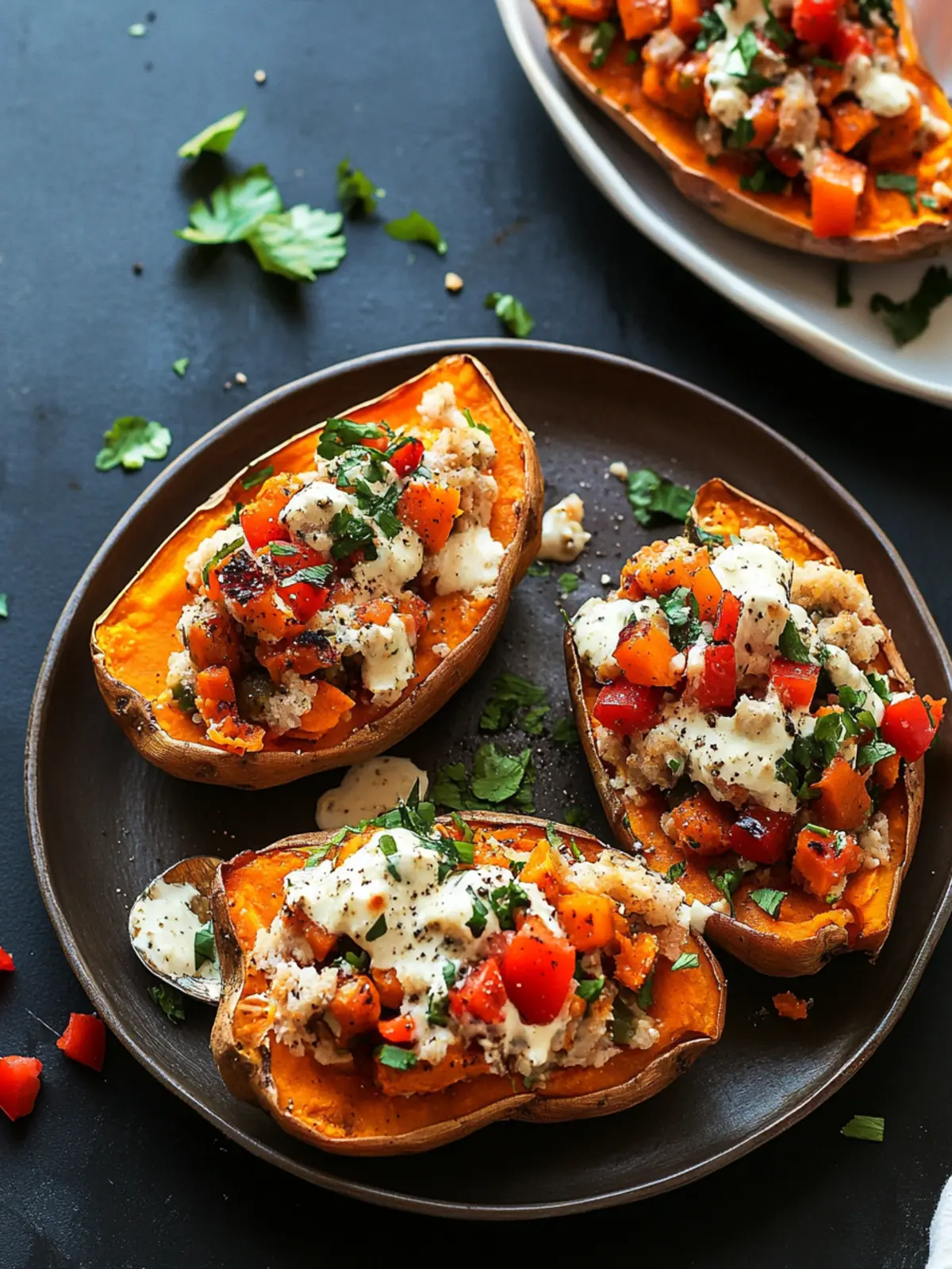 Mediterranean Stuffed Sweet Potatoes