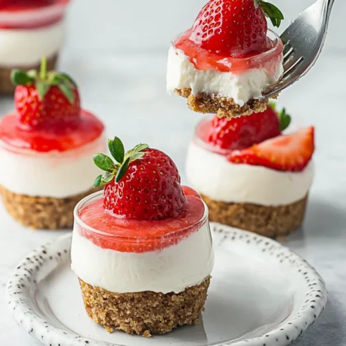No-Bake Strawberry Cheesecake Cups
