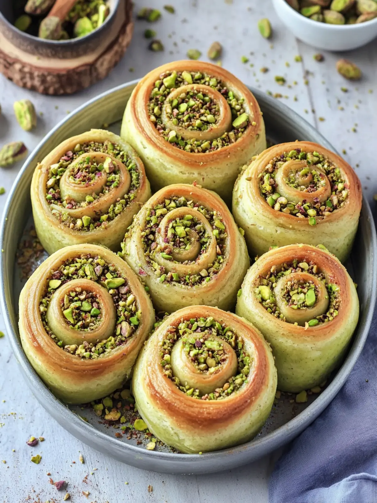 Pistachio Cream Rolls