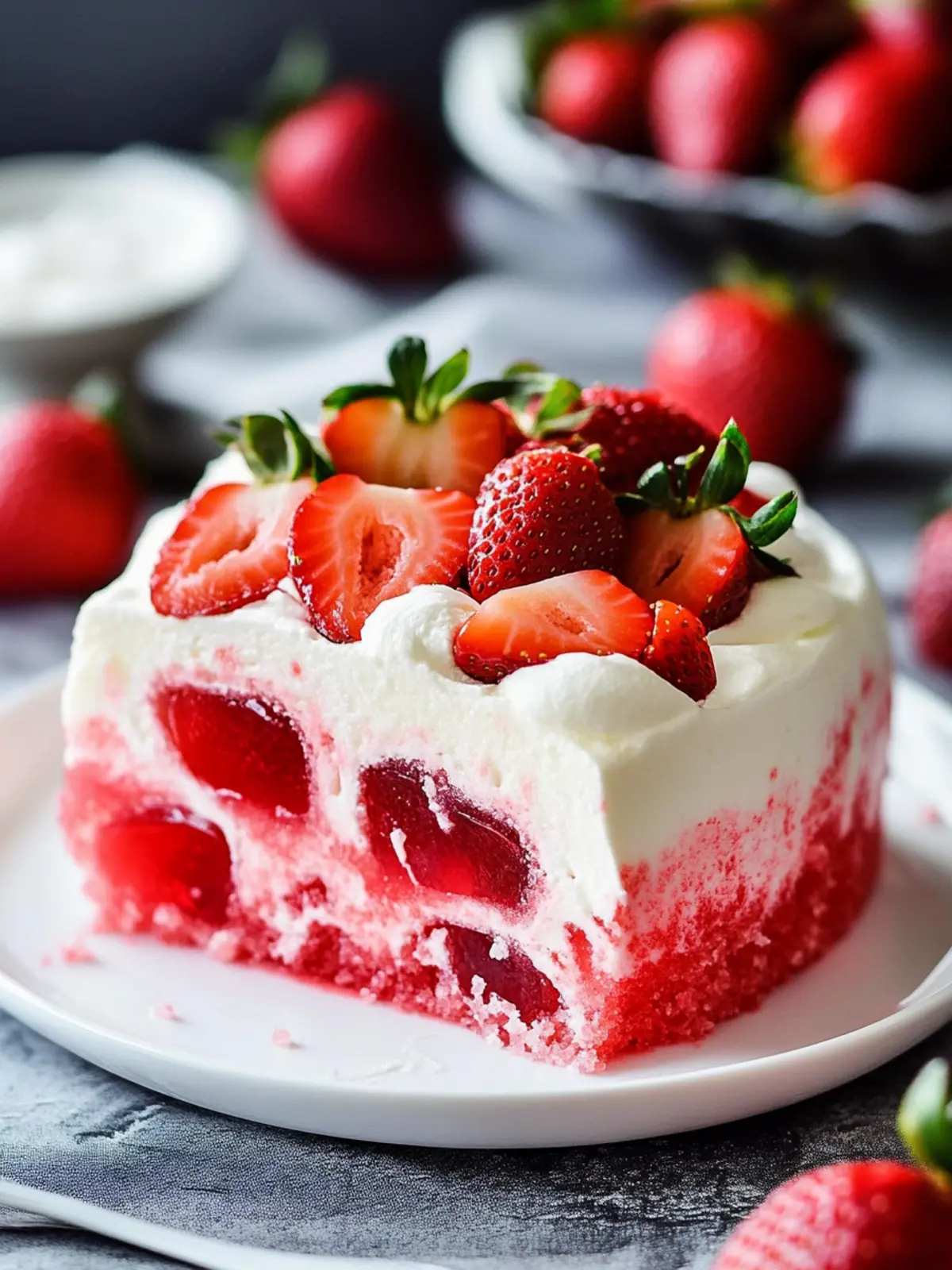 strawberry jello poke cake