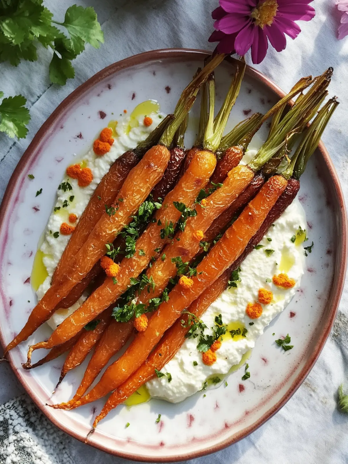 Honey Roasted Carrots with Whipped Ricotta
