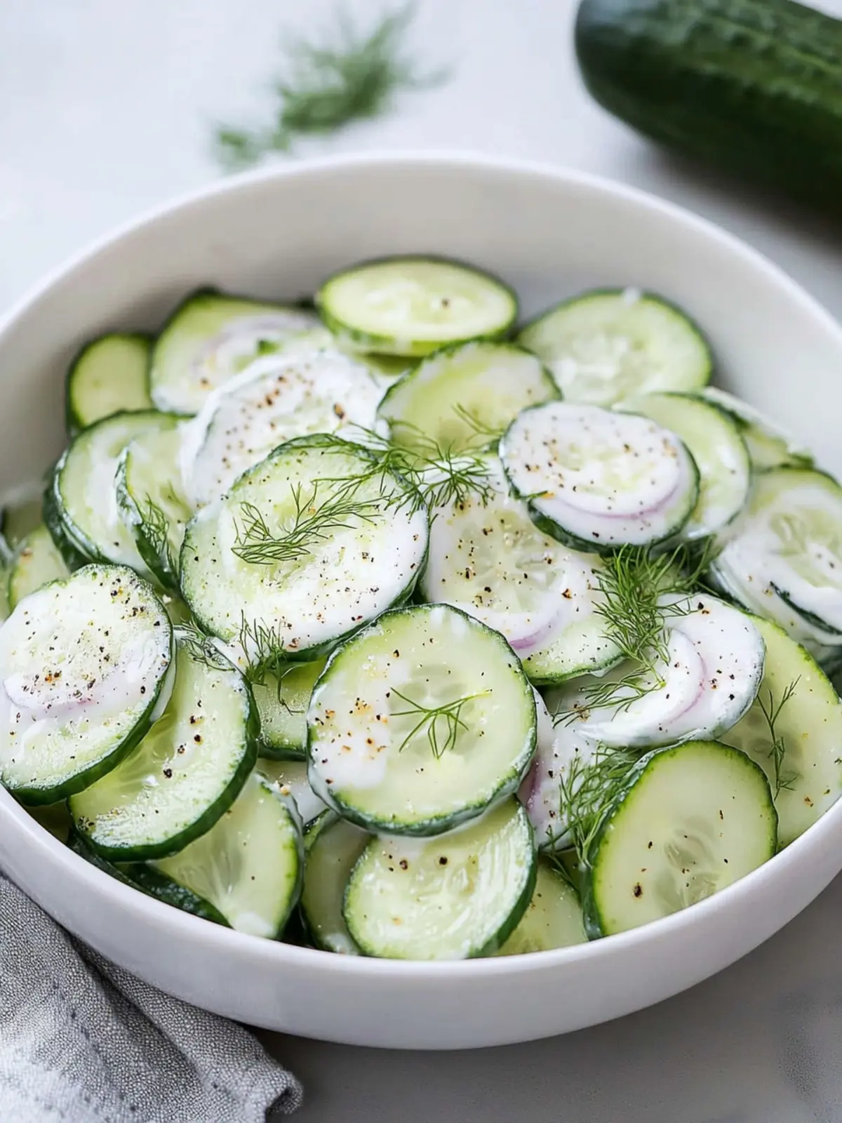 creamy cucumber salad recipe