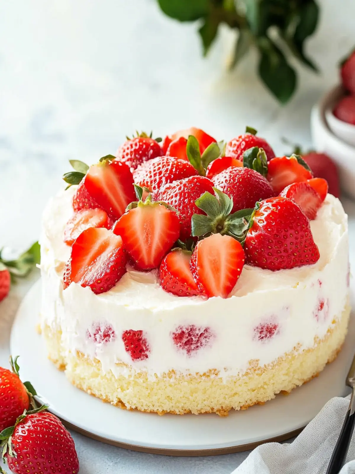 strawberry poke cake