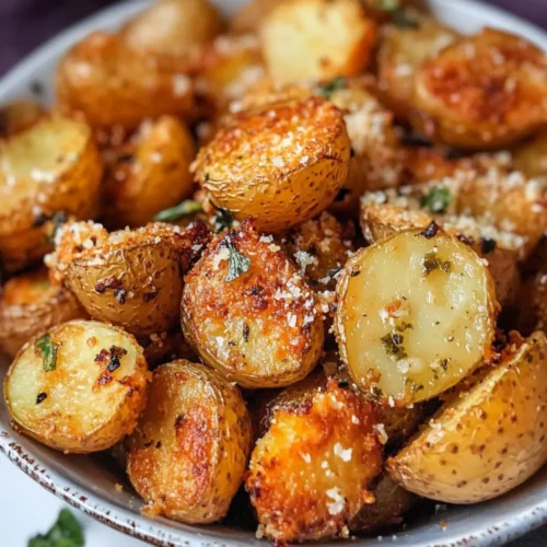 Roasted Garlic Butter Parmesan Potatoes