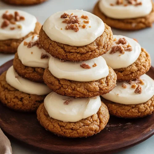 Carrot Cake Cookies with Cream Cheese Frosting