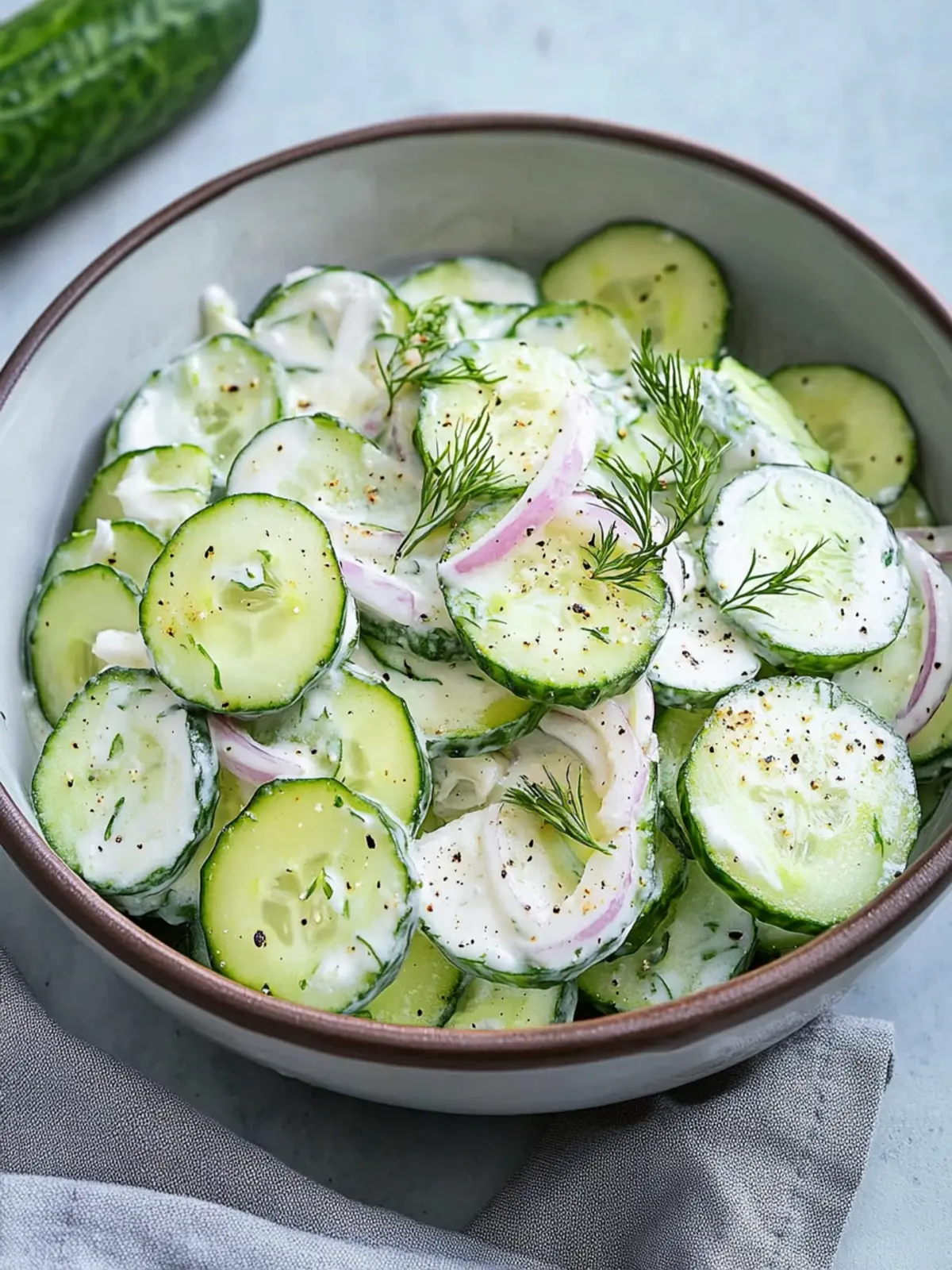 creamy cucumber salad recipe