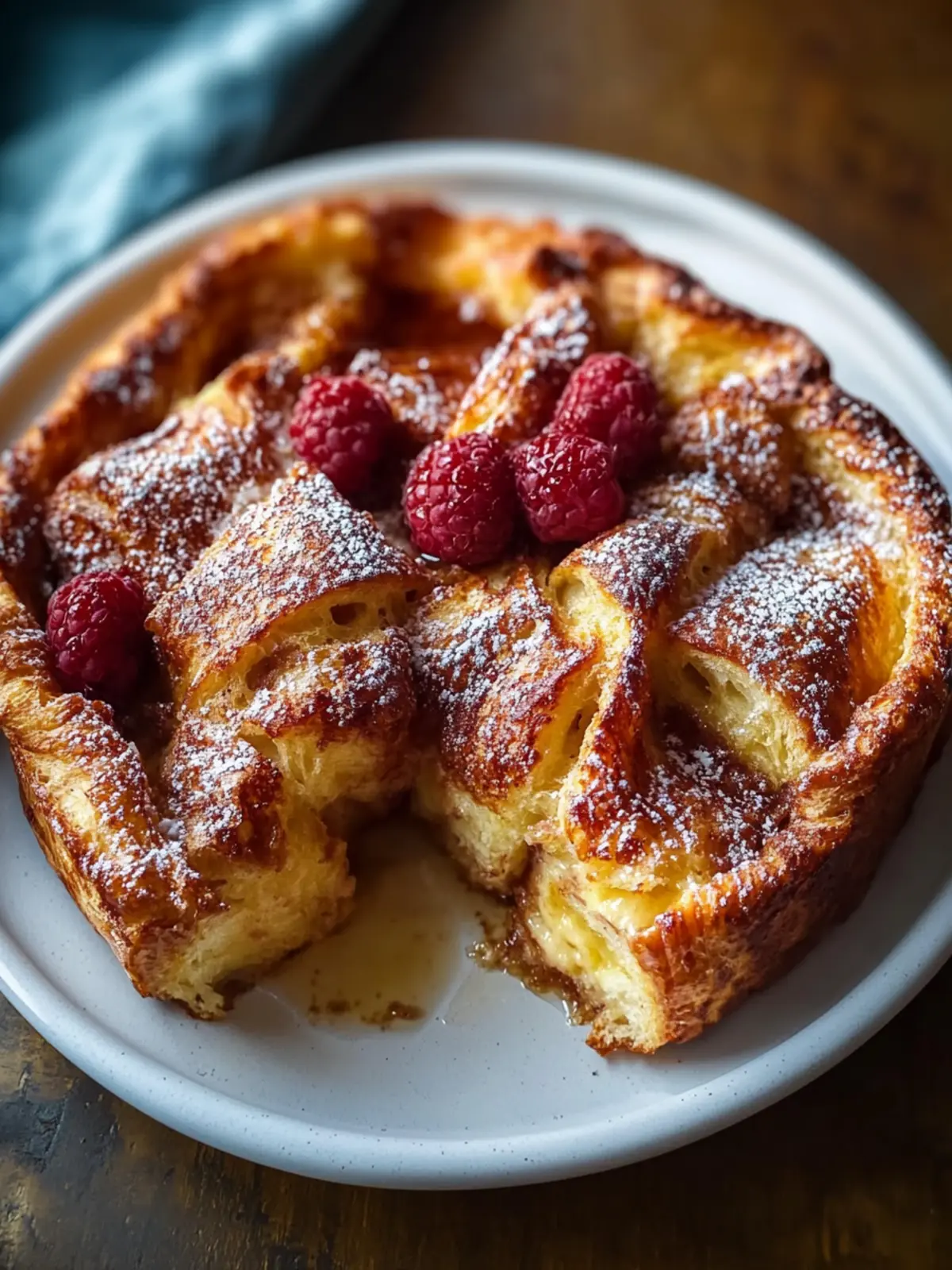 Croissant french toast casserole