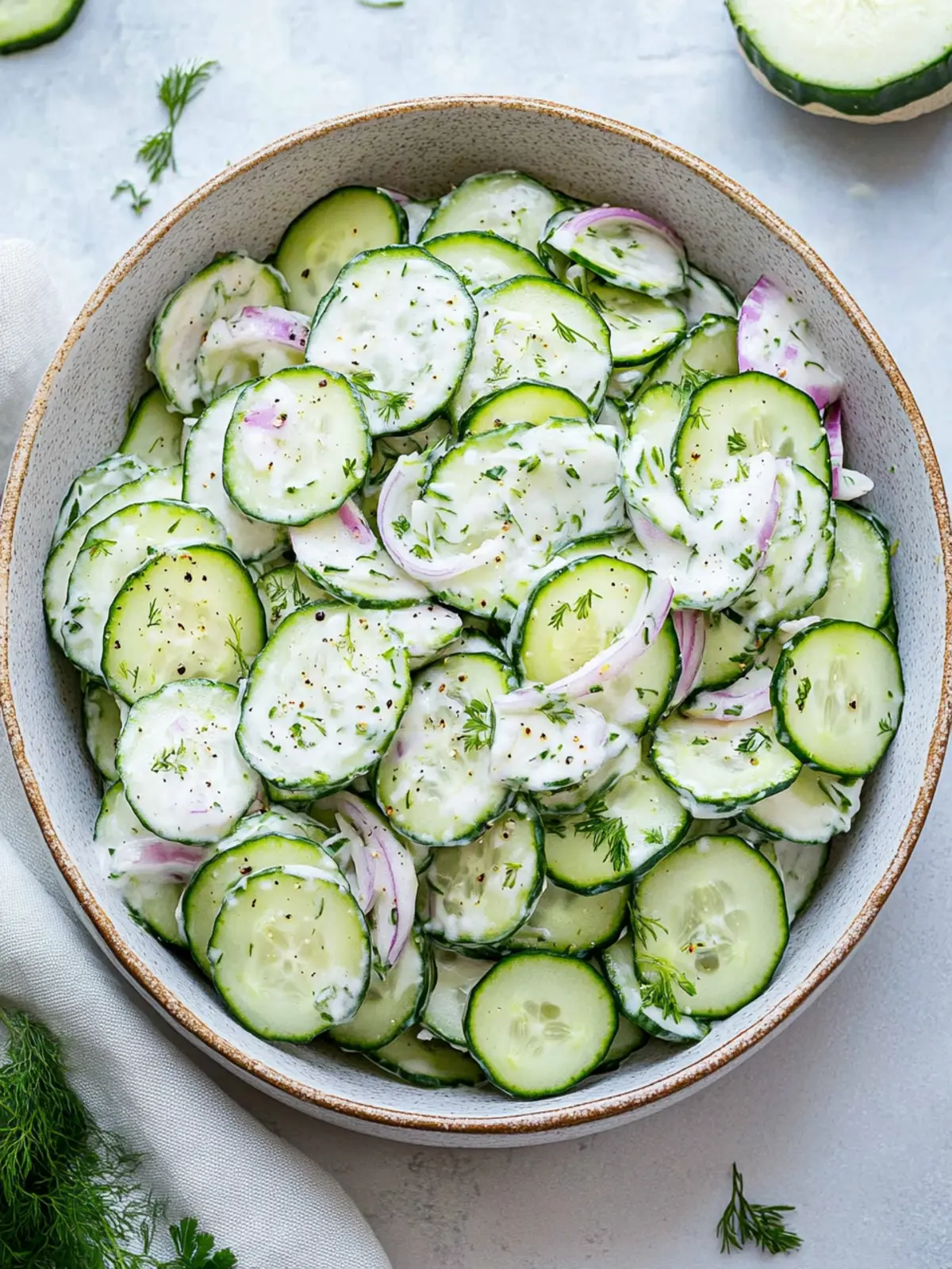creamy cucumber salad recipe