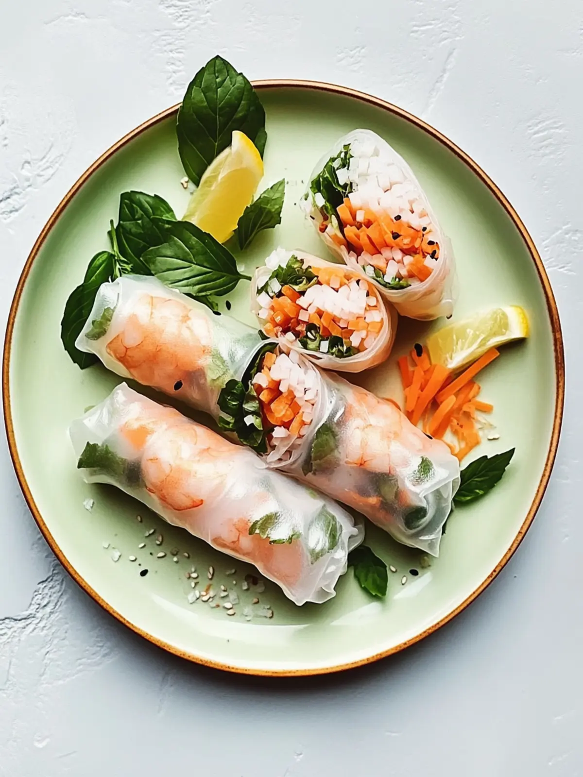 Savory Spring Rolls with Fresh Herbs and Dipping Sauces | Delicio ...